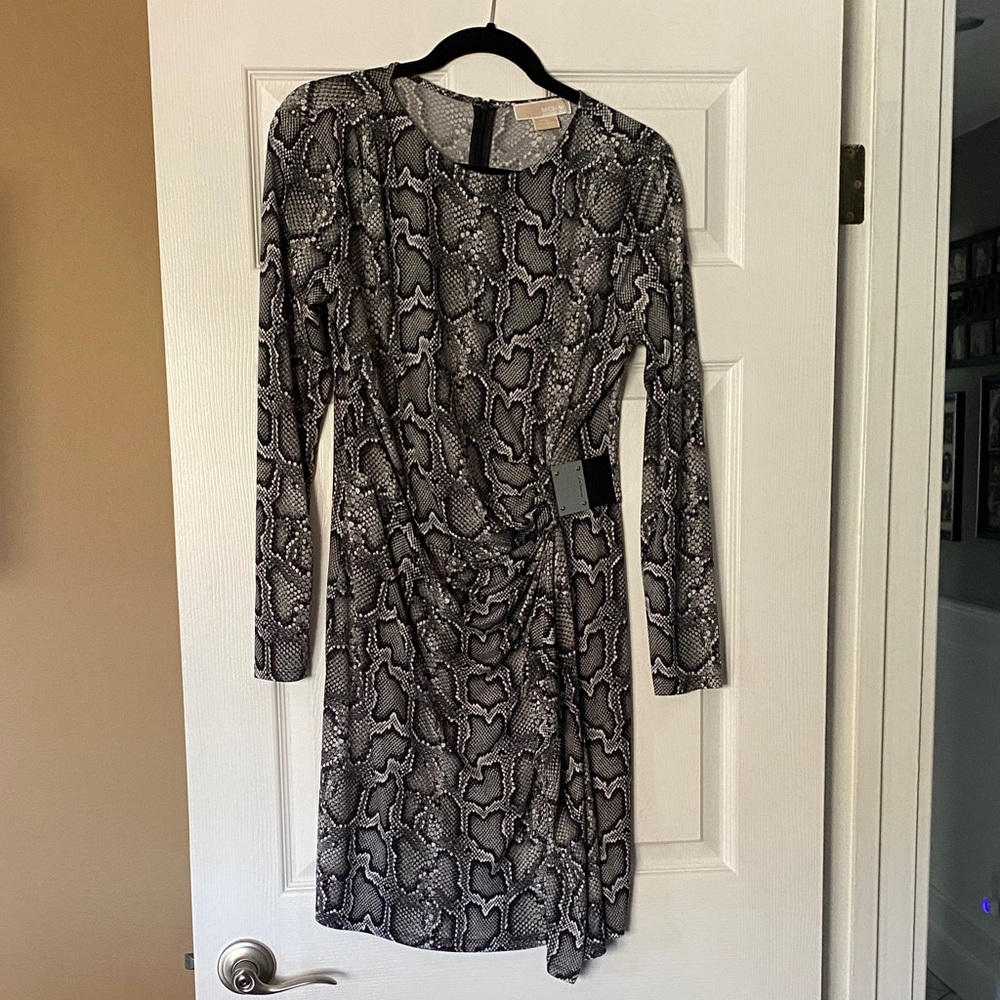 Michael Kors Snake Print Dress size Petite Large